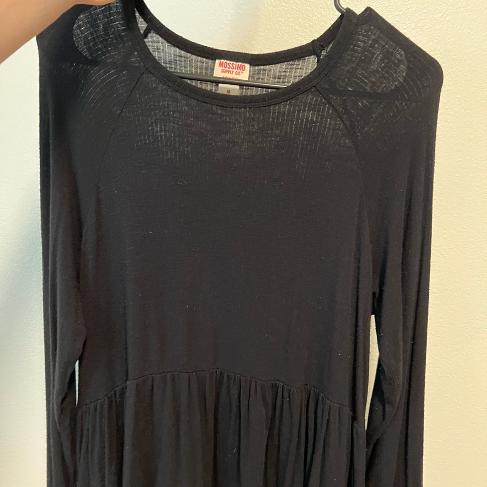 Black peplum top